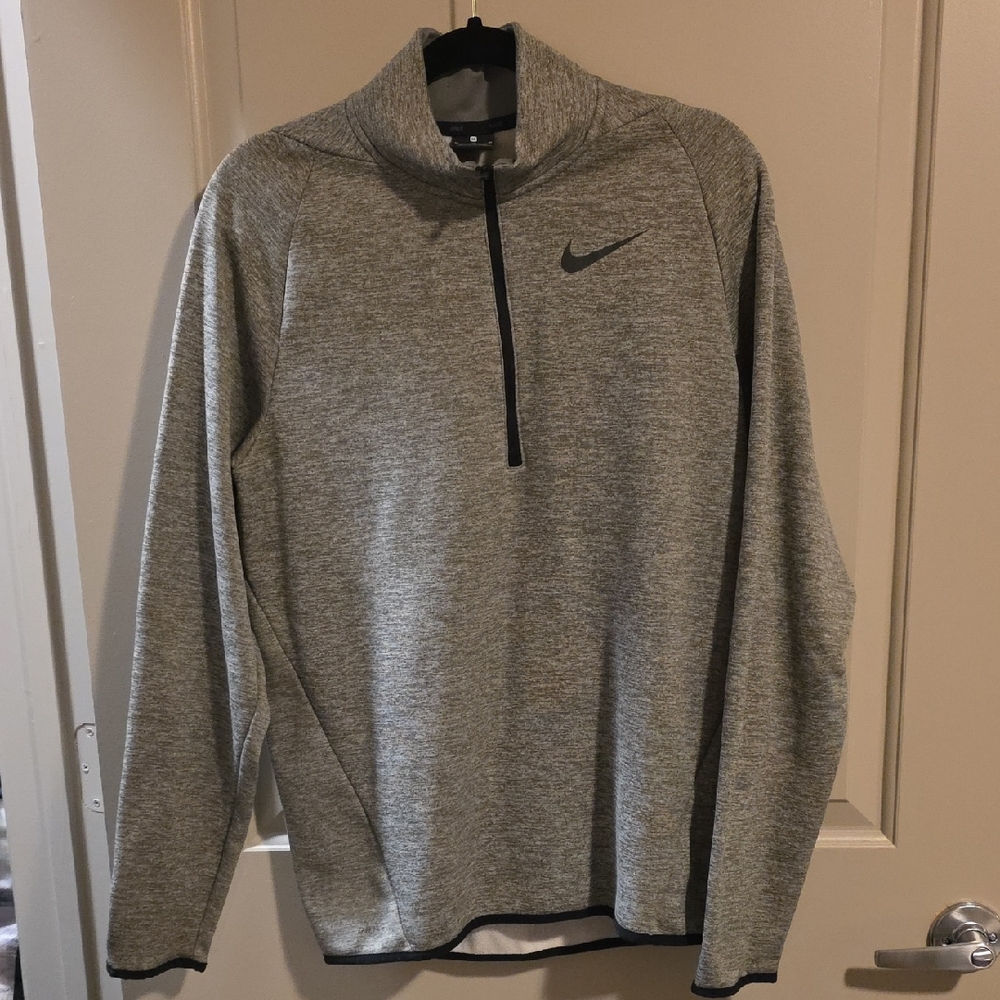 Nike Heather Gray Quarter-Zip Top